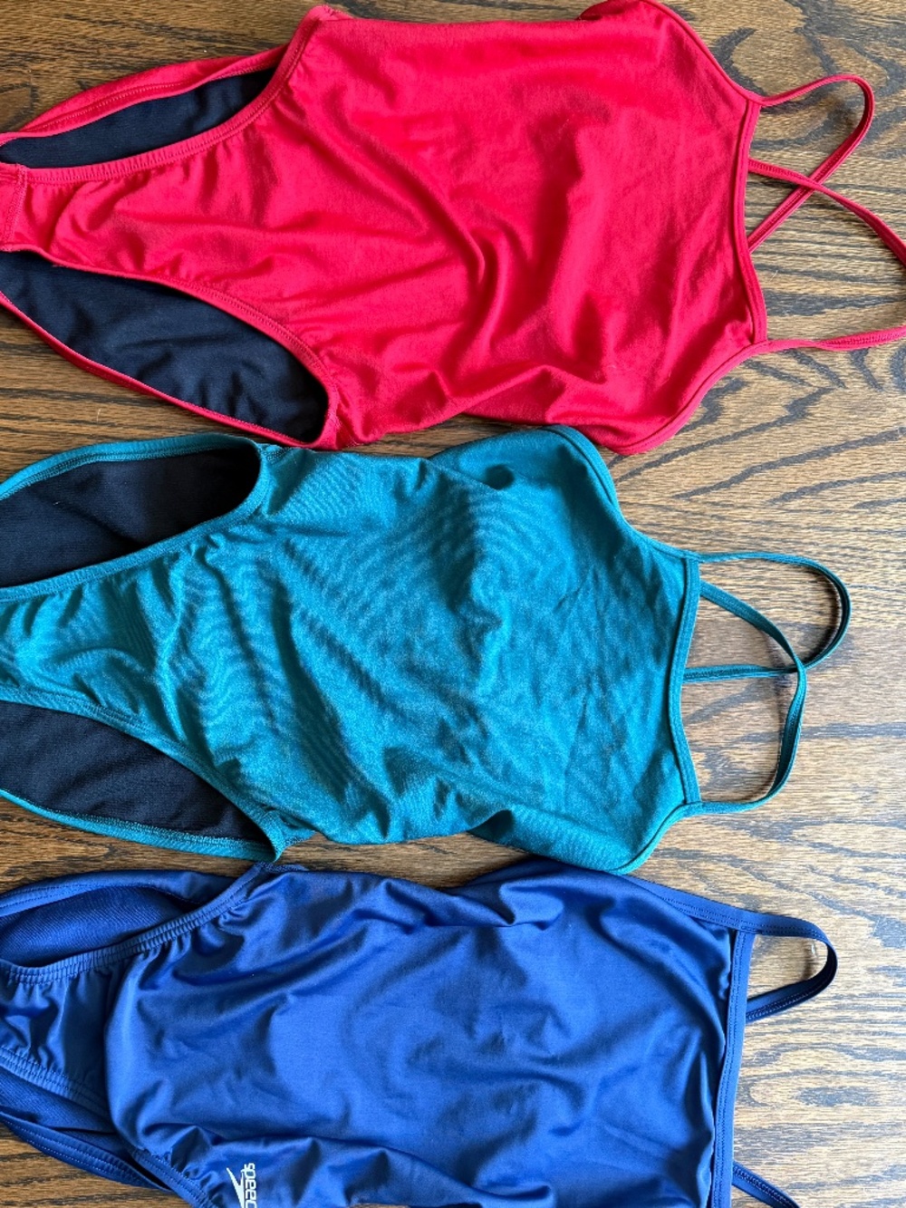 Jolyn Brandon swimsuits size 26 red and green and Speedo Pro LT 30 like new blue